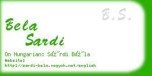 bela sardi business card